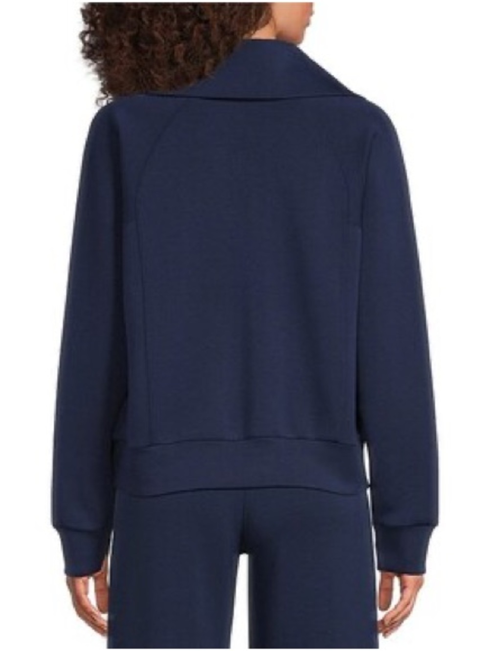 SPANX Softstreme AirEssentials Half Zip Pullover Sweatshirt Women’s L Navy NWT - Picture 13 of 13